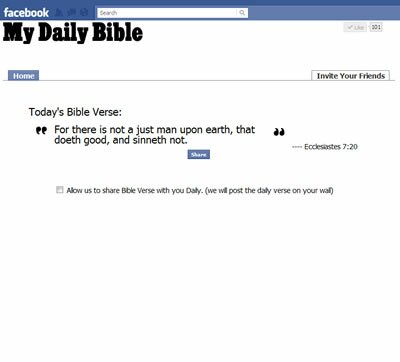 Share daily bible verse with your friends
